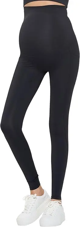 WOMEN’S MATERNITY HIGH WAIST NYLON YOGA LEGGINGS (STYLE 6210)