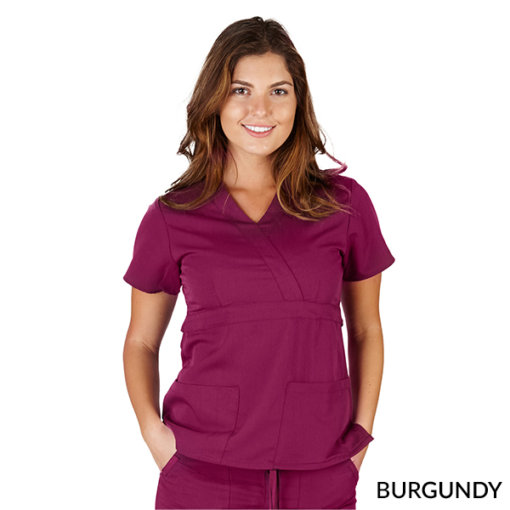 ULTRASOFT MOCK WRAP SCRUB TOP (STYLE# 8115) - Image 2