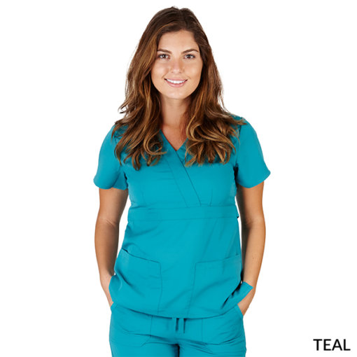 ULTRASOFT MOCK WRAP SCRUB TOP (STYLE# 8115) - Image 7