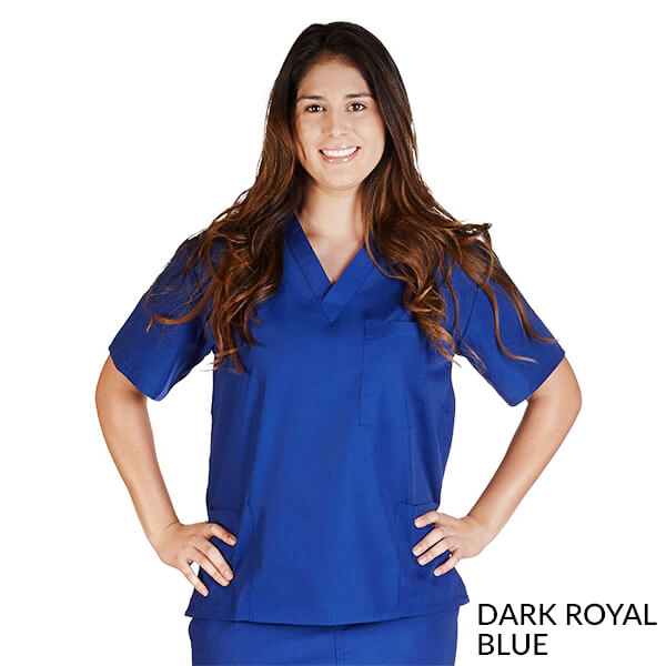 Unisex Men/Women V-Neck Scrub Top Petite Size Medical Hospital Nursing Uniform 
