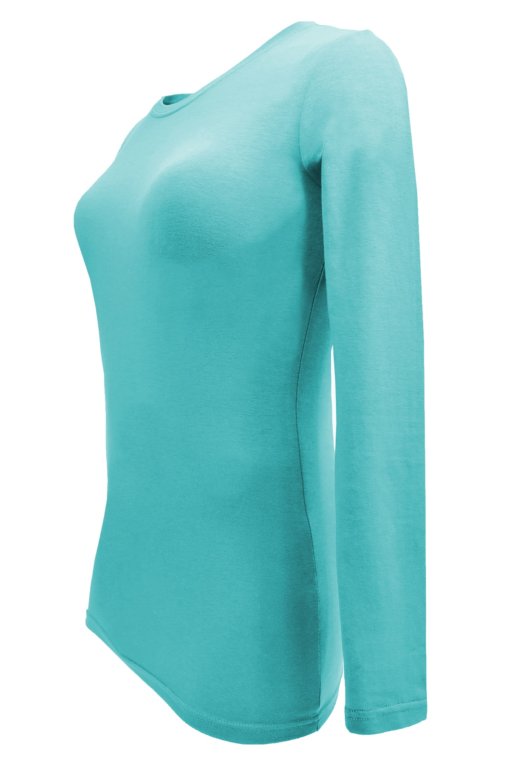 Aqua Blue tee uniform stretchy fit shaped cotton soft uniform Shirt