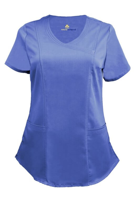 Ultrasoft Stretch Mock Wrap Scrub Top Style 8201 Natural Uniforms