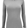 Grey t-shirt uniform stretchy fit shaped body cotton soft tee tees