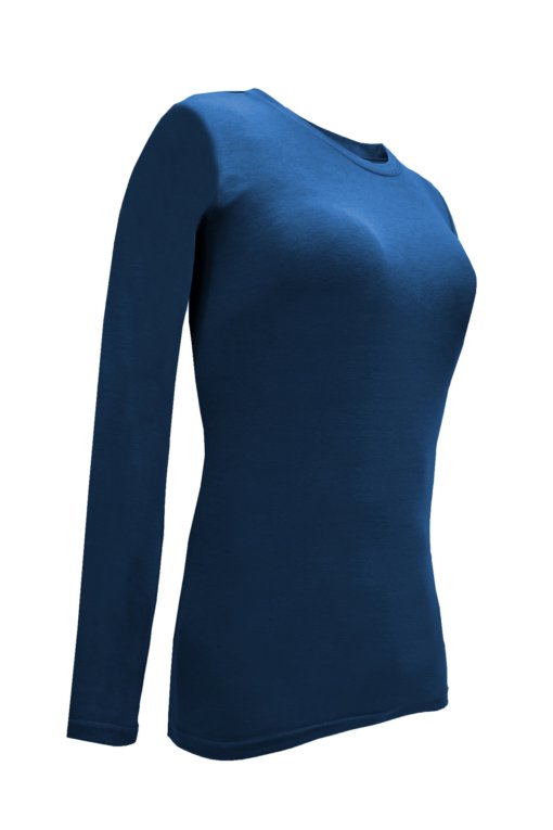 Navy Blue t-shirt uniform stretchy fit shaped body cotton soft