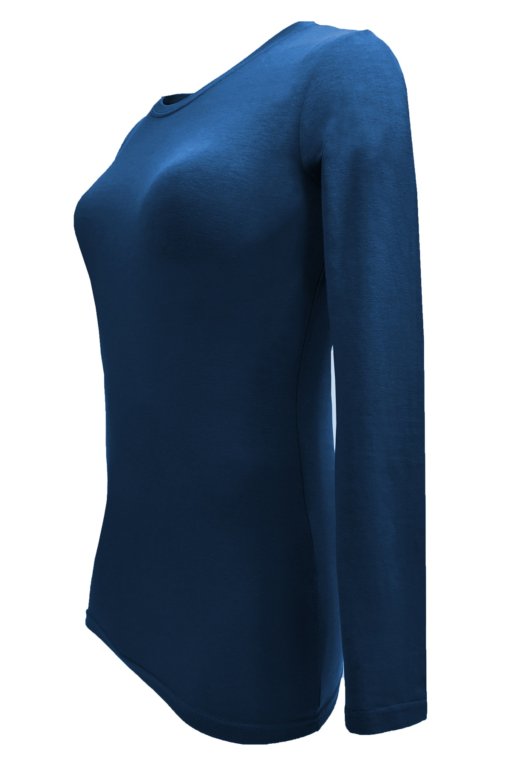 Navy Blue t-shirt uniform stretchy fit shaped body cotton soft