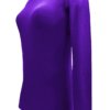 Purple t-shirt uniform stretchy fit shaped cotton soft uniform Shirt tee