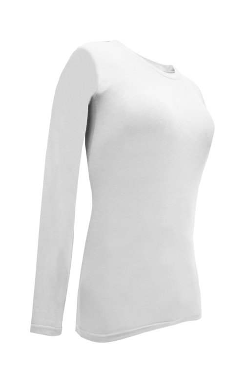White tee uniform stretch fit shaped cotton soft uniform Shirt