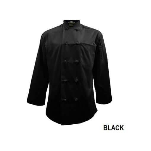 black chef coat set uniform 1
