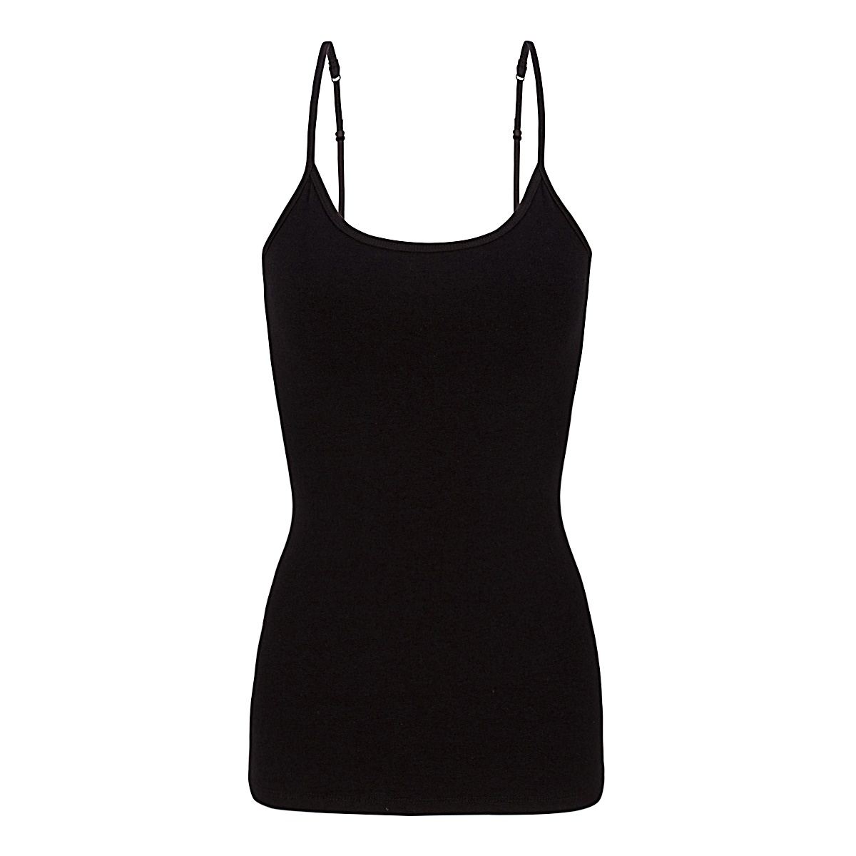 BASIC CAMISOLE WITH ADJUSTABLE SPAGHETTI STRAP TANK TOP (STYLE