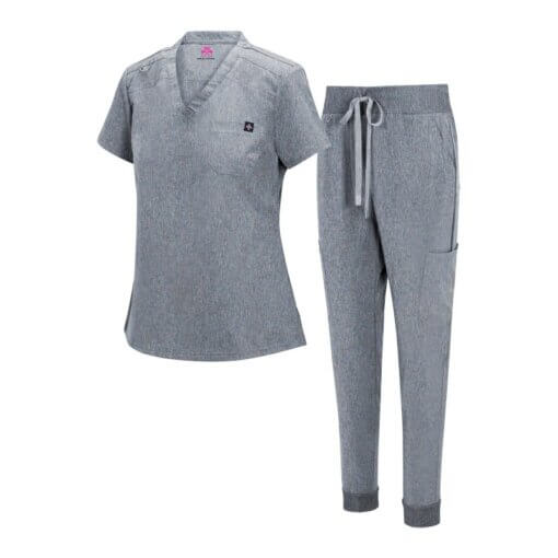 WOMENS COOL STRETCH MODERN TUCK-IN TOP YOGA JOGGER SCRUB SET  (STYLE# 4887SET) NOW AVAILABLE IN PETITE - Image 7