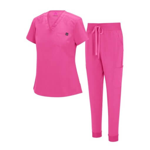 WOMENS COOL STRETCH MODERN TUCK-IN TOP YOGA JOGGER SCRUB SET  (STYLE# 4887SET) NOW AVAILABLE IN PETITE - Image 8