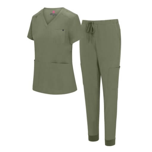 WOMENS 10 POCKET COOL STRETCH JOGGER SCRUB SET  (STYLE# 4889SET) NOW AVAILABLE IN PETITE - Image 10