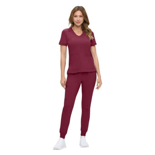 NATURAL UNIFORMS WOMENS ULTRA-SOFT LUXE STRETCH JOGGER SCRUB SET (STYLE 8103SET) NOW AVAILABLE IN PETITE - Image 2