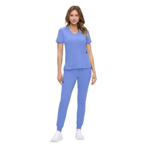 NATURAL UNIFORMS WOMENS ULTRA-SOFT LUXE STRETCH JOGGER SCRUB SET (STYLE 8103SET) NOW AVAILABLE IN PETITE - Image 3