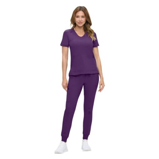 NATURAL UNIFORMS WOMENS ULTRA-SOFT LUXE STRETCH JOGGER SCRUB SET (STYLE 8103SET) NOW AVAILABLE IN PETITE - Image 6