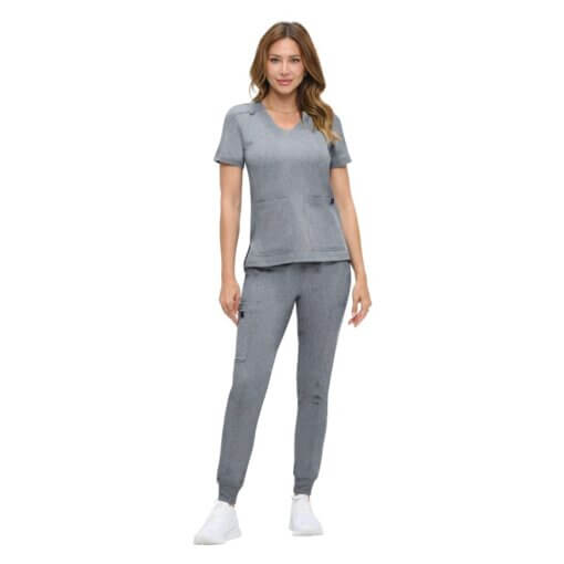 NATURAL UNIFORMS WOMENS ULTRA-SOFT LUXE STRETCH JOGGER SCRUB SET (STYLE 8103SET) NOW AVAILABLE IN PETITE - Image 7