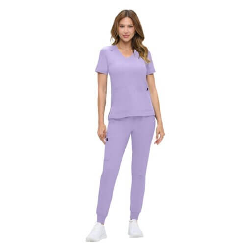 NATURAL UNIFORMS WOMENS ULTRA-SOFT LUXE STRETCH JOGGER SCRUB SET (STYLE 8103SET) NOW AVAILABLE IN PETITE - Image 9