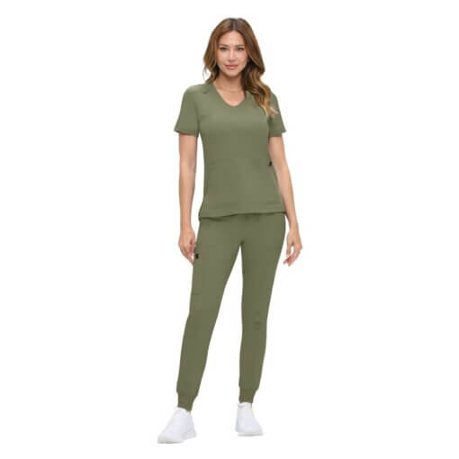 NATURAL UNIFORMS WOMENS ULTRA-SOFT LUXE STRETCH JOGGER SCRUB SET (STYLE 8103SET) NOW AVAILABLE IN PETITE - Image 10