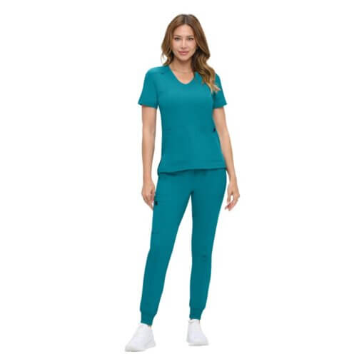 NATURAL UNIFORMS WOMENS ULTRA-SOFT LUXE STRETCH JOGGER SCRUB SET (STYLE 8103SET) NOW AVAILABLE IN PETITE - Image 13